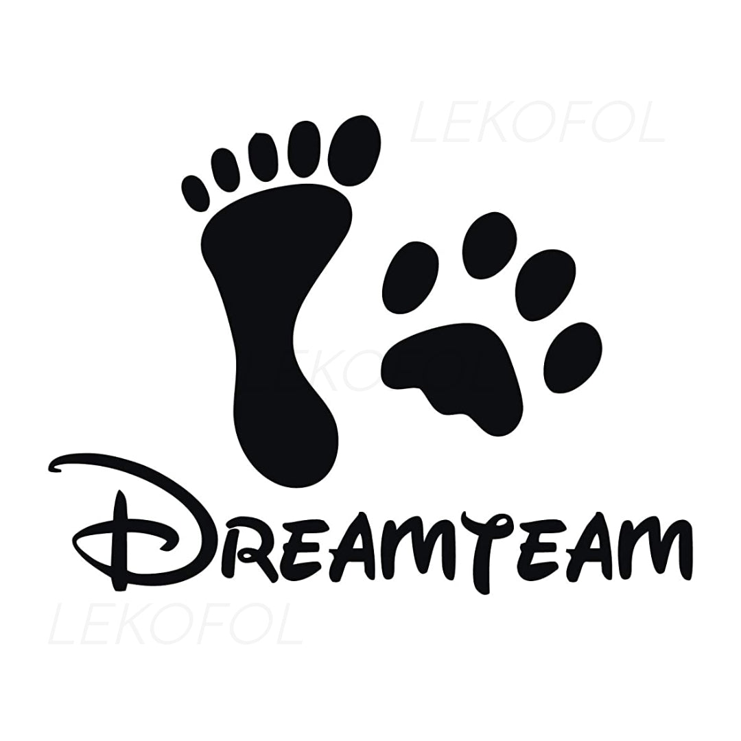 Dreamteam Pfote Fuß Aufkleber