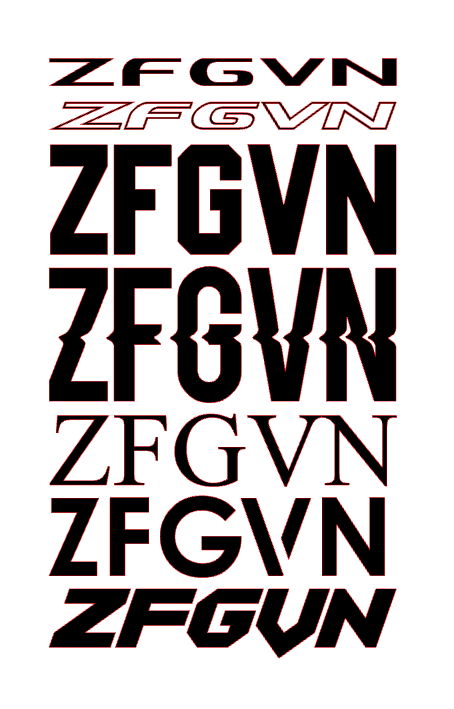 "ZFGVN" Sticker 15cm